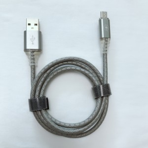 со светодиодом Быстрая зарядка Круглый USB-кабель для микро-USB, Тип C, зарядка молнии iPhone и синхронизация