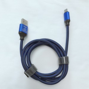Рыболовная сеть в оплетке Проводка зарядки Круглый алюминиевый корпус USB-кабель для микро-USB, тип C, iPhone зарядка молнии и синхронизация