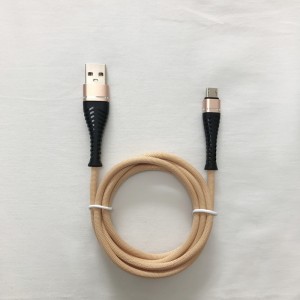 3.0A Плетеная быстрая зарядка Круглый алюминиевый корпус Гибкий гибкий USB-кабель для передачи данных без запутывания для micro USB, типа C, заряда молнии и синхронизации iPhone