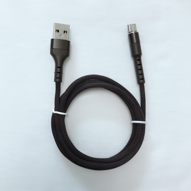 Быстрая зарядка Круглый алюминиевый корпус Плетеный гибкий изгибающий USB-кабель для передачи данных по micro USB, тип C, зарядка молнии iPhone и синхронизация