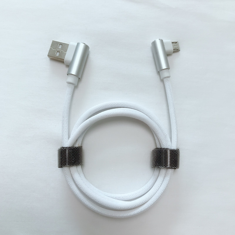 Двойной прямоугольный плетеный быстрая зарядка Круглый алюминиевый корпус USB-кабель для передачи данных для микро-USB, тип C, зарядка молнии iPhone и синхронизация